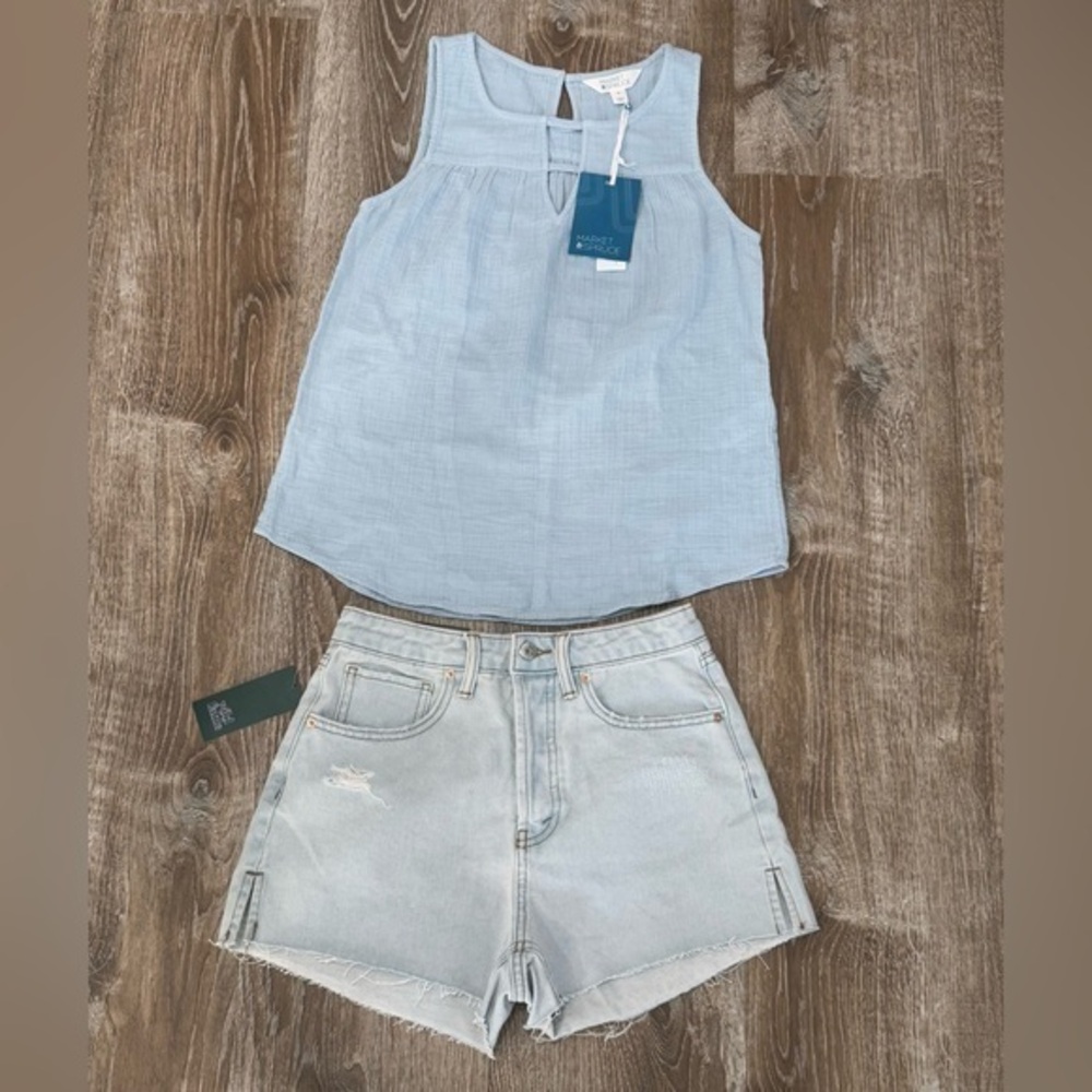Bundle Market Spruce Top & wild fable short jeans